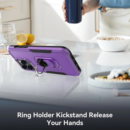 Phone Case with Ring Stand for Iphone 14 Pro Max/14 Pro/14 Plus/14 Shockproof Armor Cover, Purple