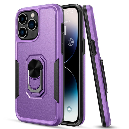 Phone Case with Ring Stand for Iphone 14 Pro Max/14 Pro/14 Plus/14 Shockproof Armor Cover, Purple