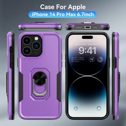 Phone Case with Ring Stand for Iphone 14 Pro Max/14 Pro/14 Plus/14 Shockproof Armor Cover, Purple
