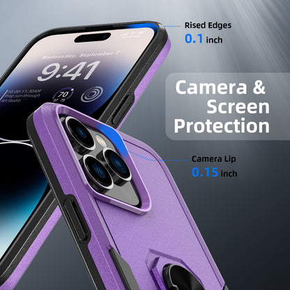 Phone Case with Ring Stand for Iphone 14 Pro Max/14 Pro/14 Plus/14 Shockproof Armor Cover, Purple